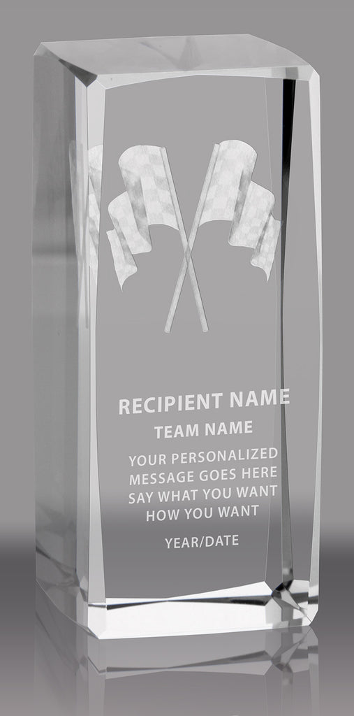 Racing Flags 3D Laser Sport Crystal [CMSPRT-RC]