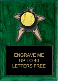 Softball Spring Loaded Plaque [PRBI79-SB]