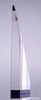 Diamond Faceted Crystal Award with Blue Accents - 7.75 inch [CM54-BLU-7]