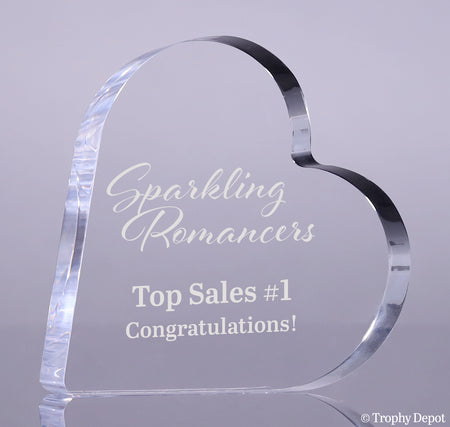 Acrylic Heart Award- 4.5 inch [A75HRT-4-Q]