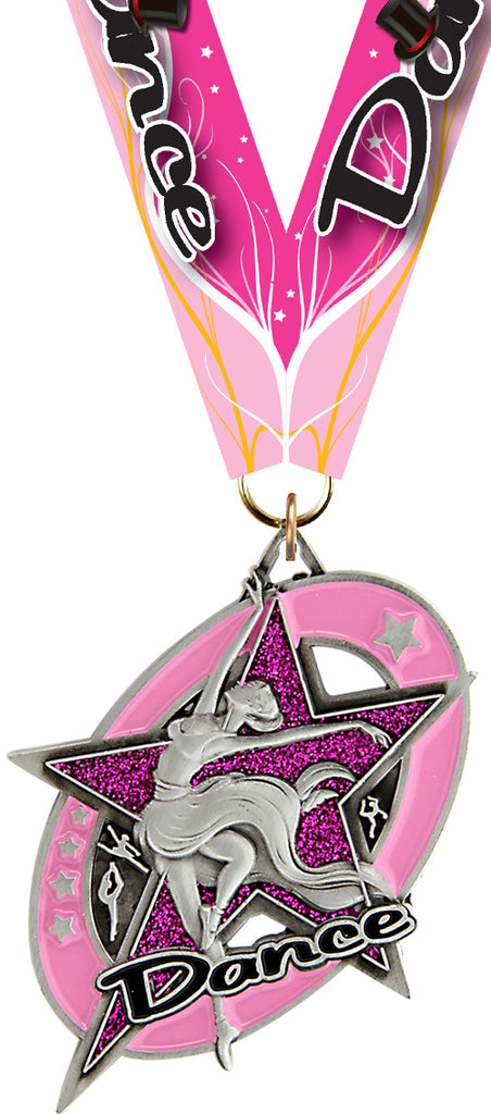 Dance Saturn Glimmer Medal- Silver [MSAT3-DC-S]