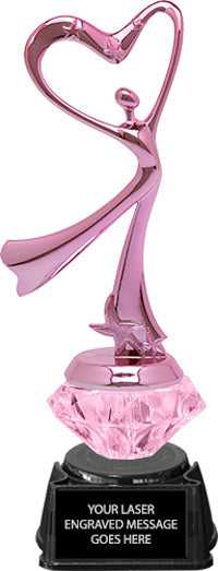 Dance Pink Metallic Trophy on Synthetic Regal Base [TDRPNK8-LOD]