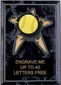 Softball Spring Loaded Plaque [PRBI57-SB]