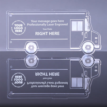 1 inch Thick Acrylic Delivery Truck Award - 6 inch [A1DTF6-Q]