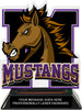 Mustangs Mascot Colorix-T Acrylic Trophy - 6.25 inch Purple [TACR6-MSCT-MSTG-PRP-Q]