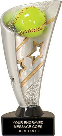 Softball Banner Resin 3D Sport Trophy [RJBAN7-SB]