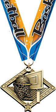 Basketball Diamond Star Medal [MDS2-BK]
