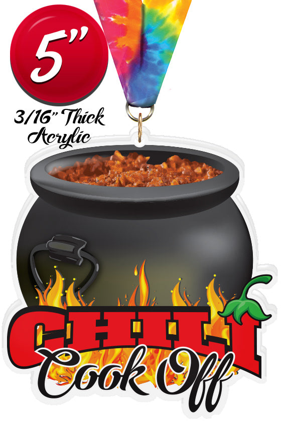 Chili Cook Off Colorix-M Acrylic Medal [MACR5-CHLI-Q]
