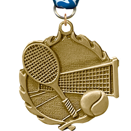 1.75 inch Tennis Wreath Medal [MP18-TN-G]