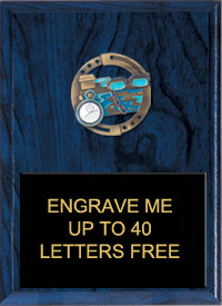 8"x10" Swimming Dimensional Color Plaque [PEM8-SW]