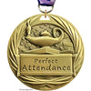 Perfect Attendance 2.75 inch Blade 3D Diecast Medal [MBD2-PA]