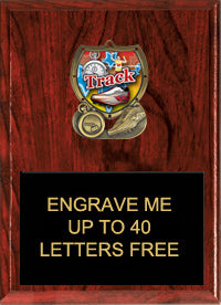 Track Sport Shield Plaque [PSHLD810-TK-8-x-10]