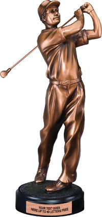 Golf Gallery Resin Trophy - Male [GRS33-GLM]