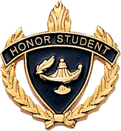 Honor Student 3D Enameled Scholastic Pin [PCM-WRT-HNRSTD]