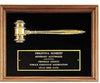 American Walnut Frame with Gold Electroplated Gavel [TD2440]