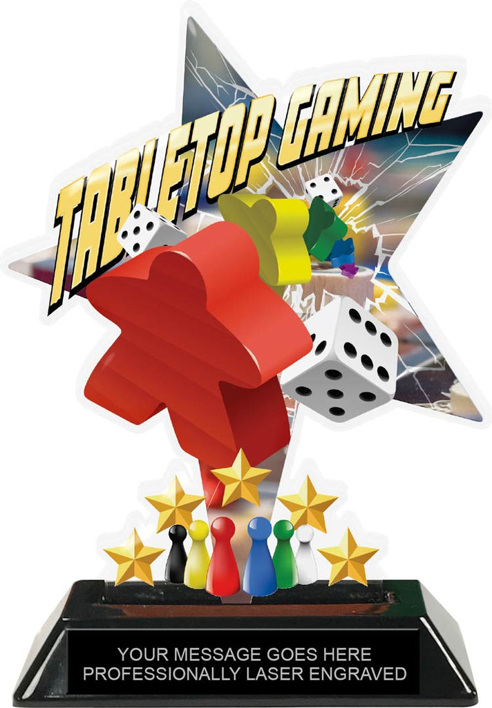 Tabletop Gaming Shattered Star Colorix Acrylic Trophy- 7 inch [TACR7-STR-TBLGAM-Q]