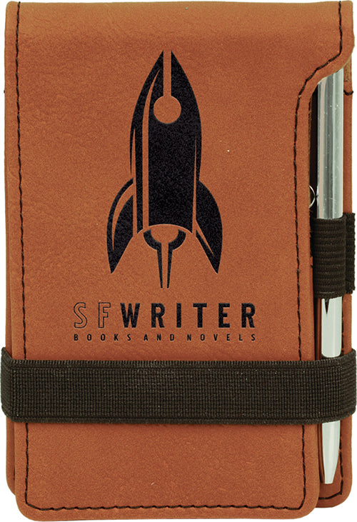 Rawhide Leatherette Notepad with Pen [NTPDJ-276]