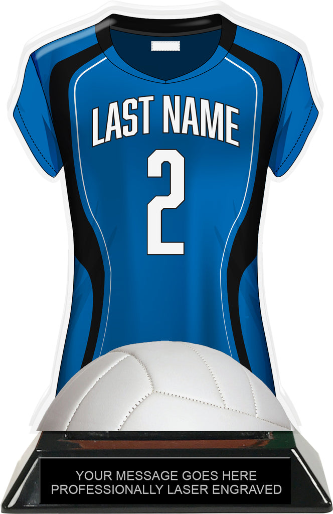 Volleyball Jersey Colorix-T Acrylic Trophy- Blue [TACR7-JSY-VB-BLU-Q]