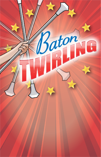 Baton Twirling Plaque Insert [BBP-1455]