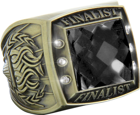 Finalist Championship Ring with Black Center Stone- Gold [RGSJ-G-FIN-BLK]