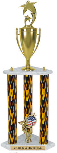 26-36 inch Flame Three-Post Trophies