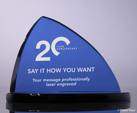 Curved Blue Crystal Peak Award [CM832-85]