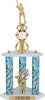 Baseball Sport Color Riser Three-Post Trophy [TCSR3P24-BS]