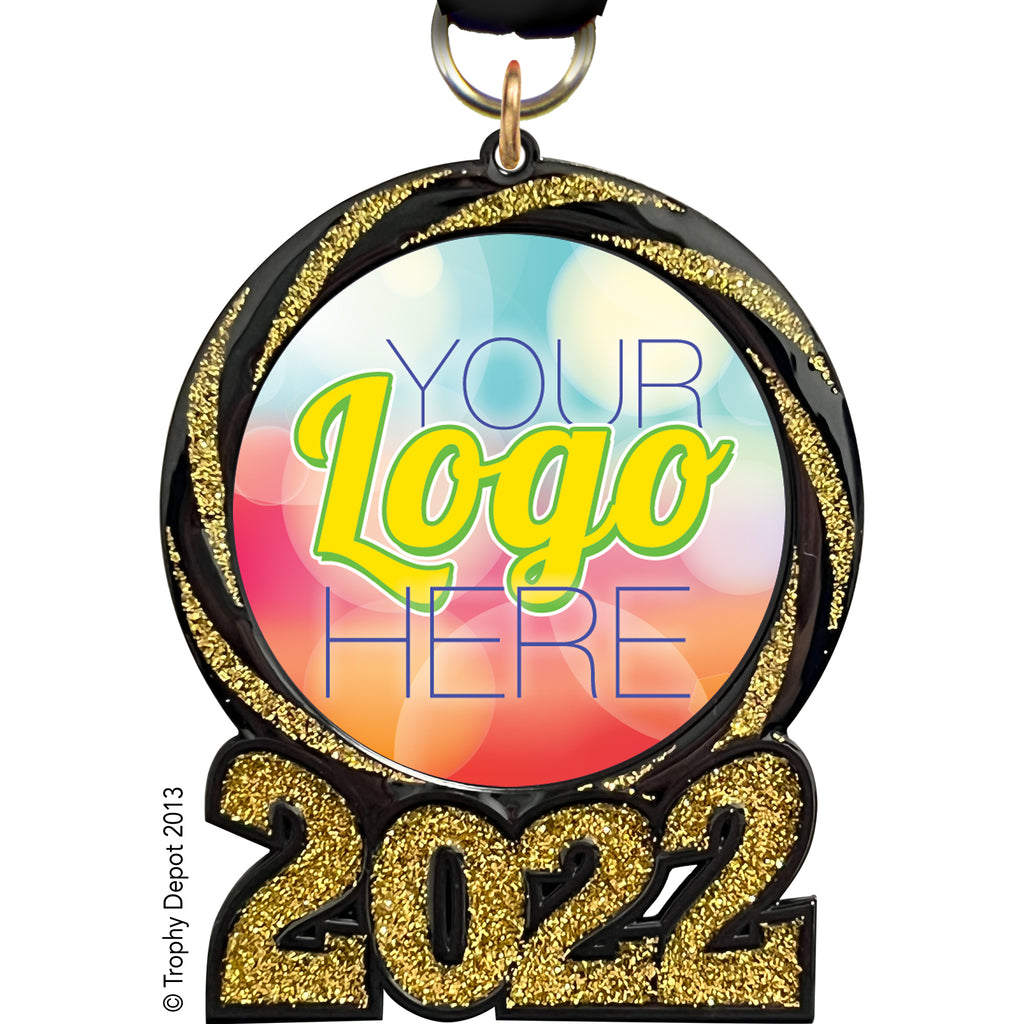 3 inch Custom 2022 Swirl Insert Medal [MXSWRL-22]