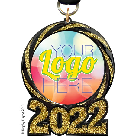 3 inch Custom 2022 Swirl Insert Medal [MXSWRL-22]