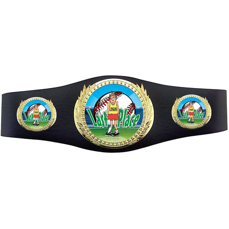 Baseball 40 inch Youth Triple Art Champion Award Belt - Last Place [C3SAB3-LSR-BS]