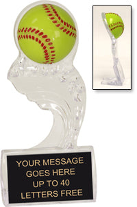 Softball Clear Splash Ice Award [CSSI6-SB]