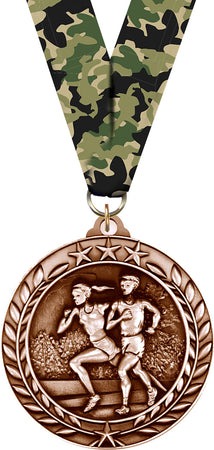 Cross Country Dimensional Medal- Bronze [MSW2-CC-B]