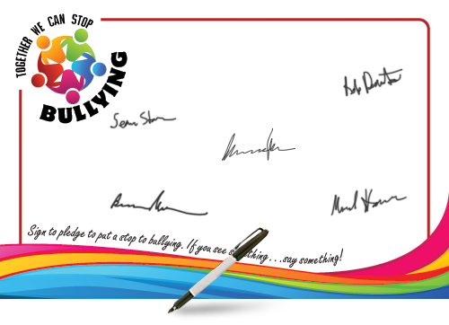 Anti-Bullying Vinyl Pledge Banner with Marker [VBWB-BLY]