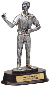 Darts Pewter Finish Resin Trophy - Male [SGR2361DM]