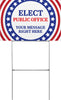 Patriotic Political Yard Sign - 18 x 12 inch [YS1812-POL-RND]