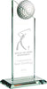 Jade Glass Peak Golf Award - 8.5 inch [JGPGLF8]