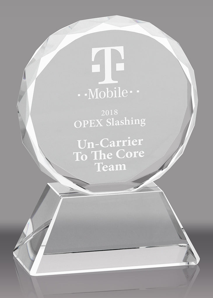 Eclipse Faceted Crystal Award - 4.75 inch [CM261-4]
