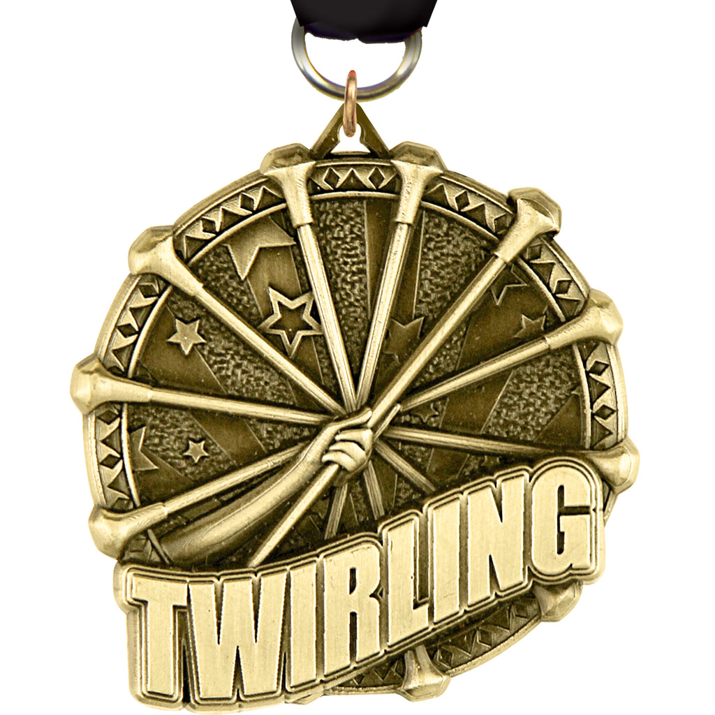 2" Twirling Ultra-Impact 3-D Medal [MDTD2-TWRL]