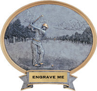 Golf Sport Legend Oval Resin Trophy - Male [SLO8-GLM]