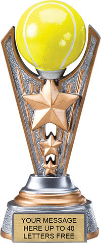 Tennis Triple-Star Victory Resin Trophy [RMV6-TN]