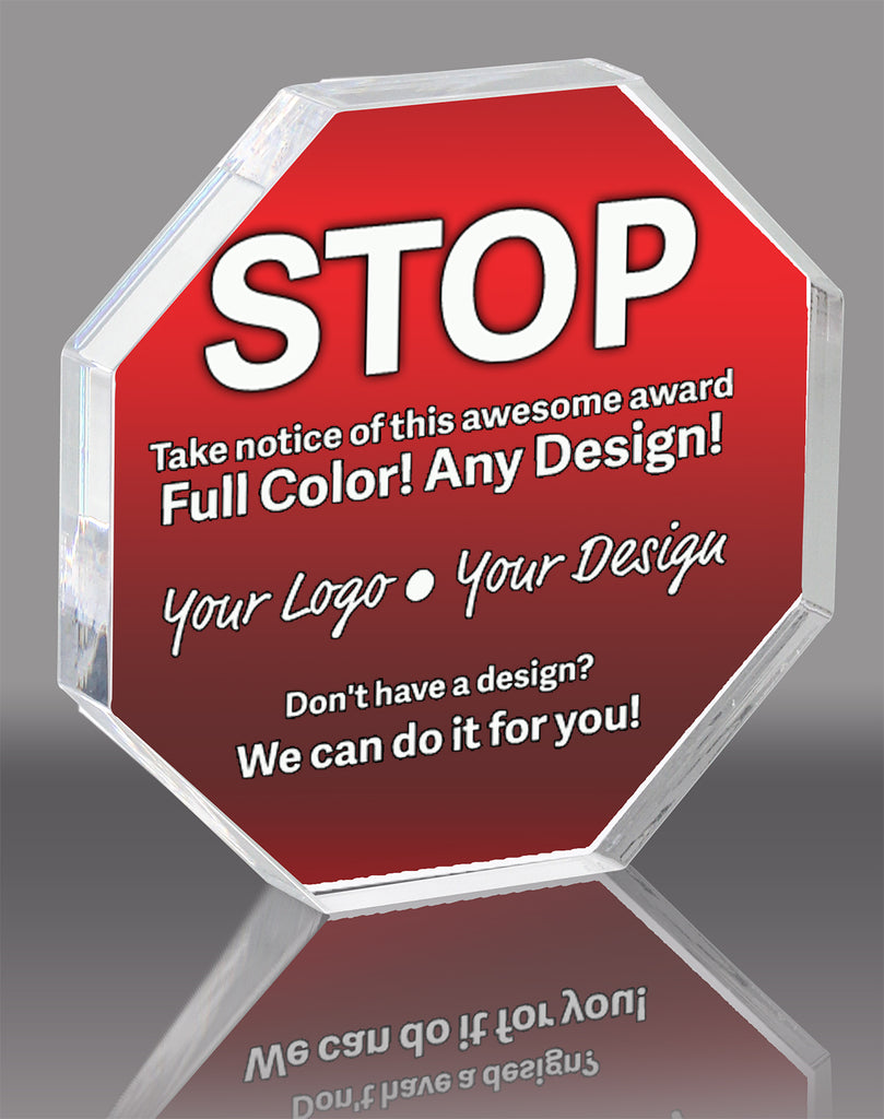Octagon Full Color Acrylic Award- 5 inch [AOCT-5-FC-Q]