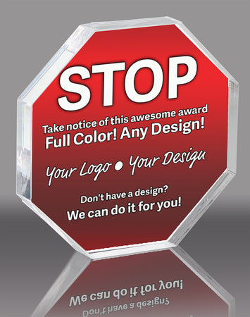Octagon Full Color Acrylic Award- 5 inch [AOCT-5-FC-Q]