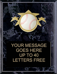 Baseball Triple Star Plaque [PTS79-BS]