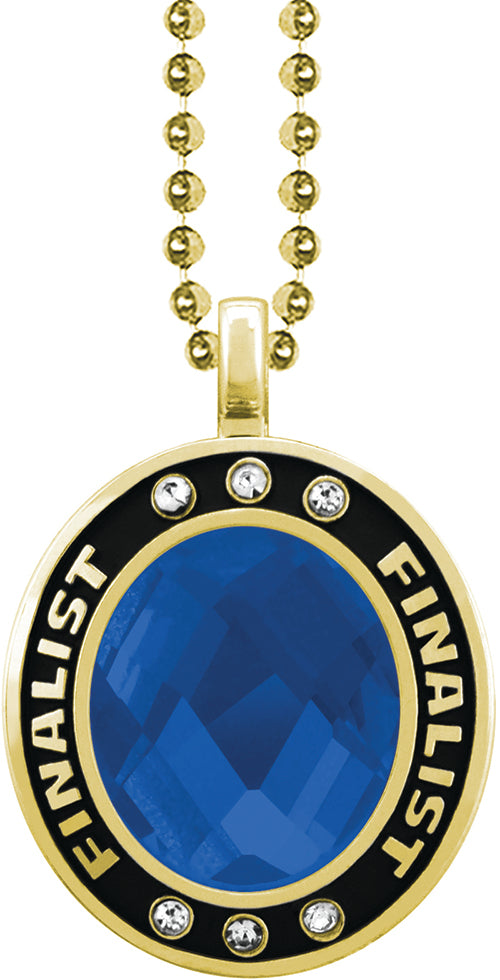 Blue Gem Gold Finalist Charm [CSOV-FNL-STN-BLU-G]