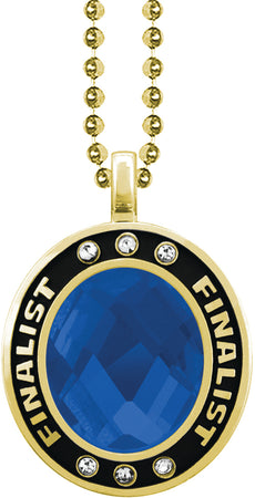 Blue Gem Gold Finalist Charm [CSOV-FNL-STN-BLU-G]