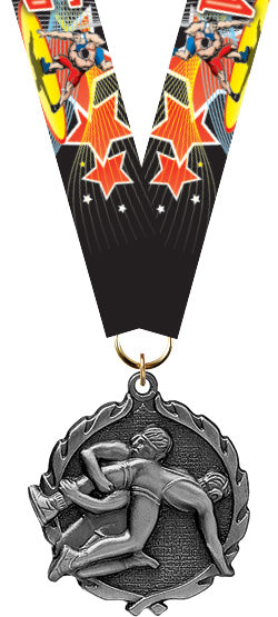 Wrestling Wreath Medal- Silver [MP18-WS-S]