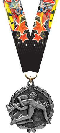 Wrestling Wreath Medal- Silver [MP18-WS-S]