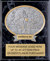 Gymnastics Sport Legend Oval Plaque - Female [P10SLO8-GF]