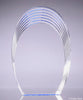 Acrylic Step Oval Award - 9.5x6.25x1.25 Blue [ARSO-9-BL]