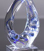 Contemporary Art Glass Award with Blue Accents 12
